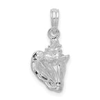 FJC Finejewelers 925 Sterling Silver Rhodium Plated Polished 3D Conch Charm 20 x 9 mm