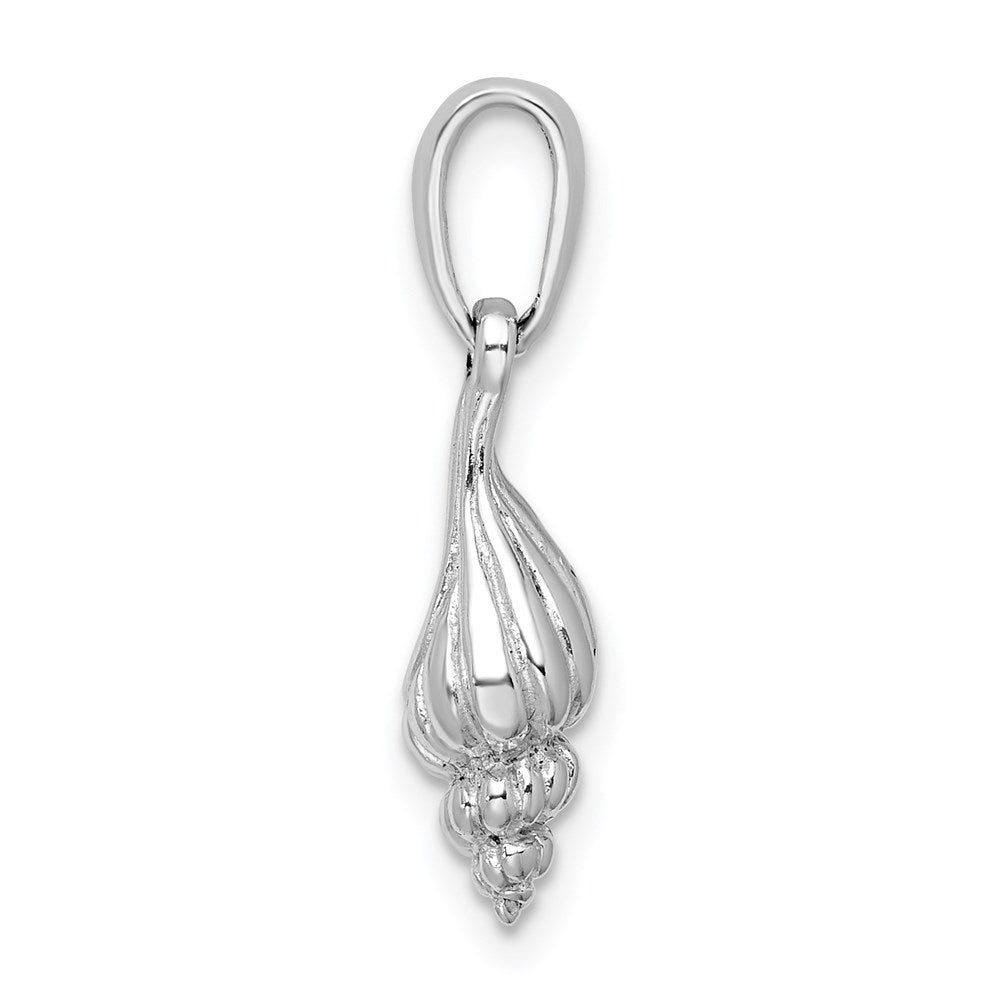 FJC Finejewelers 925 Sterling Silver Rhodium Plated Polished 3D Wentletrap Shell Charm 22 x 8 mm
