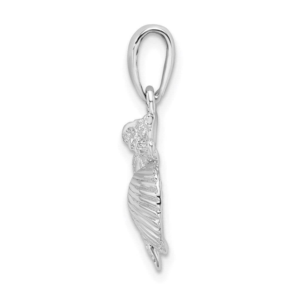 FJC Finejewelers 925 Sterling Silver Rhodium Plated Polished Shell Cluster Charm 22 x 16 mm