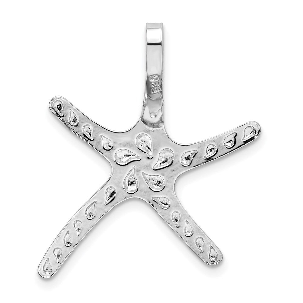 FJC Finejewelers 925 Sterling Silver Rhodium Plated Polished Dancing Starfish Slide 28 x 21 mm