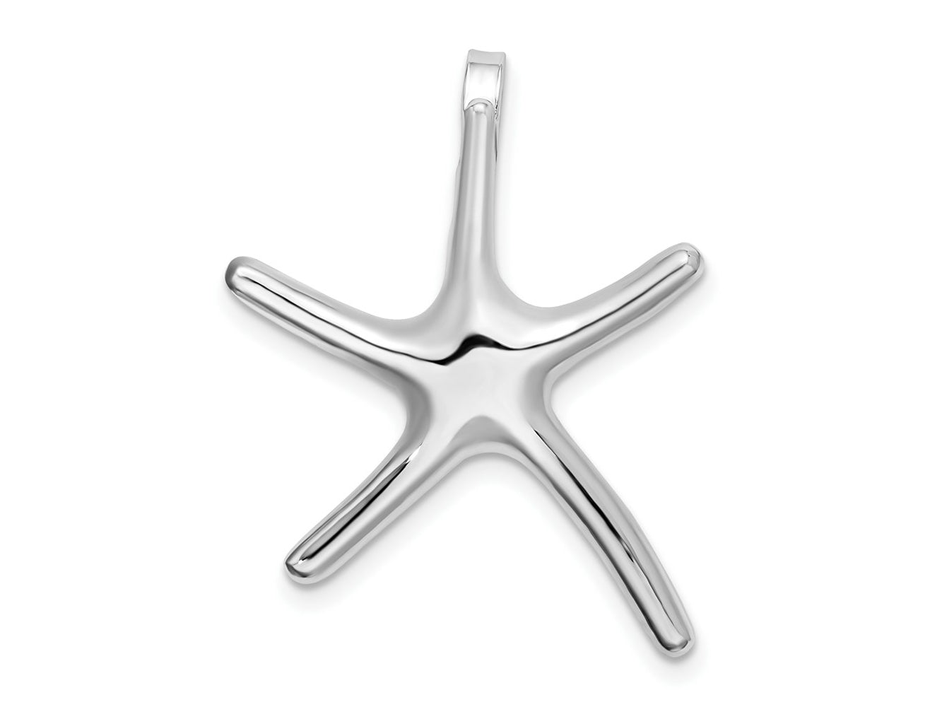 FJC Finejewelers 925 Sterling Silver Rhodium Plated Polished Dancing Starfish Slide 28 x 21 mm