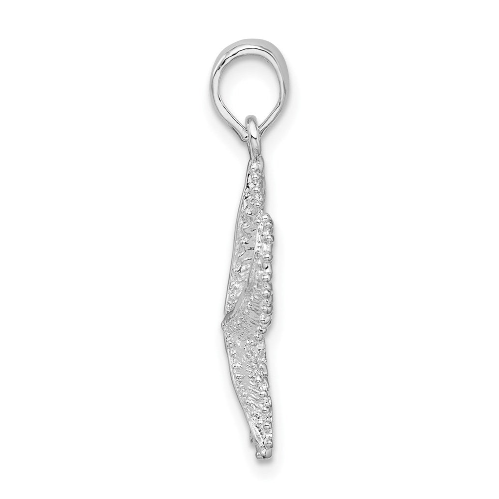 FJC Finejewelers 925 Sterling Silver Rhodium Plated Polished Beaded Starfish Charm 39 x 15 mm