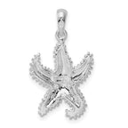 FJC Finejewelers 925 Sterling Silver Rhodium Plated Polished Beaded Starfish Charm 39 x 15 mm