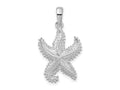 FJC Finejewelers 925 Sterling Silver Rhodium Plated Polished Beaded Starfish Charm 39 x 15 mm