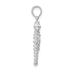 FJC Finejewelers 925 Sterling Silver Rhodium Plated Polished 3D Seahorse Charm 28 x 10 mm