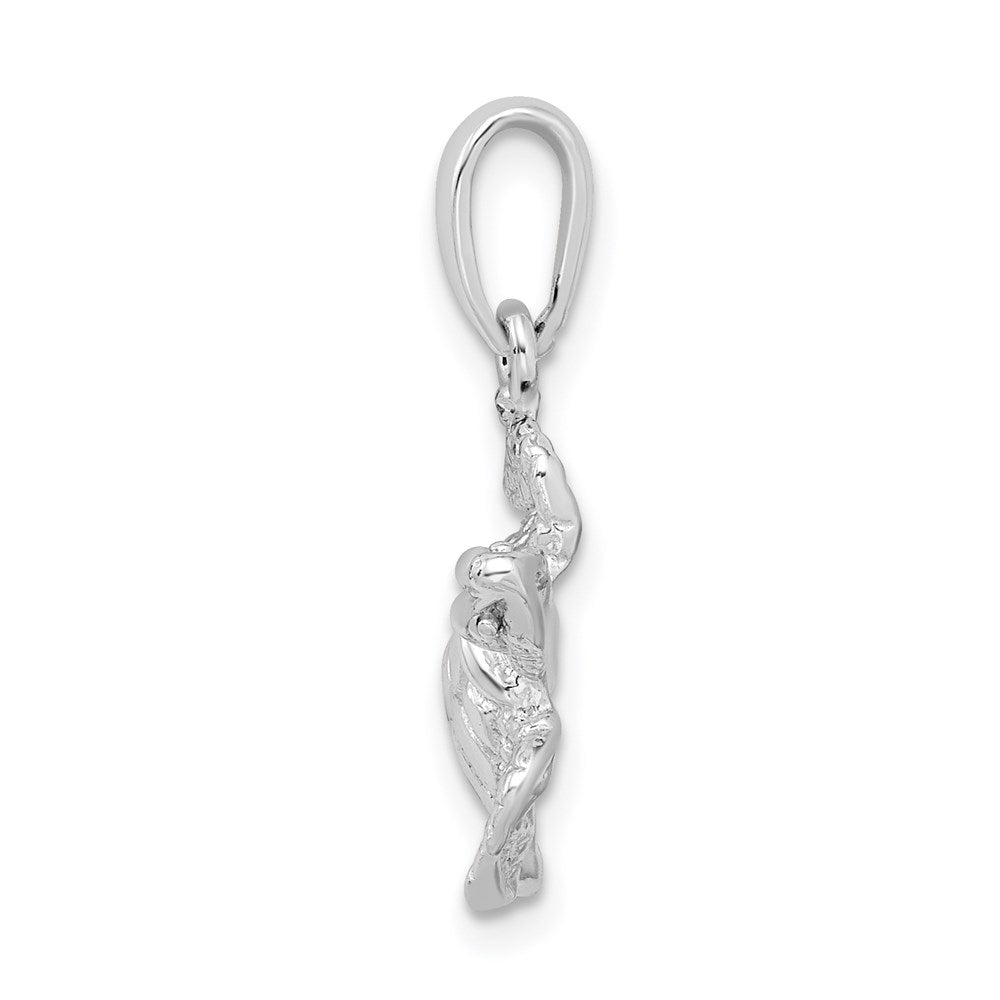 FJC Finejewelers 925 Sterling Silver Rhodium Plated Polished Large Sea Turtle Charm 22 x 18 mm