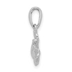 FJC Finejewelers 925 Sterling Silver Rhodium Plated Polished Sea Turtle Charm 20 x 15 mm