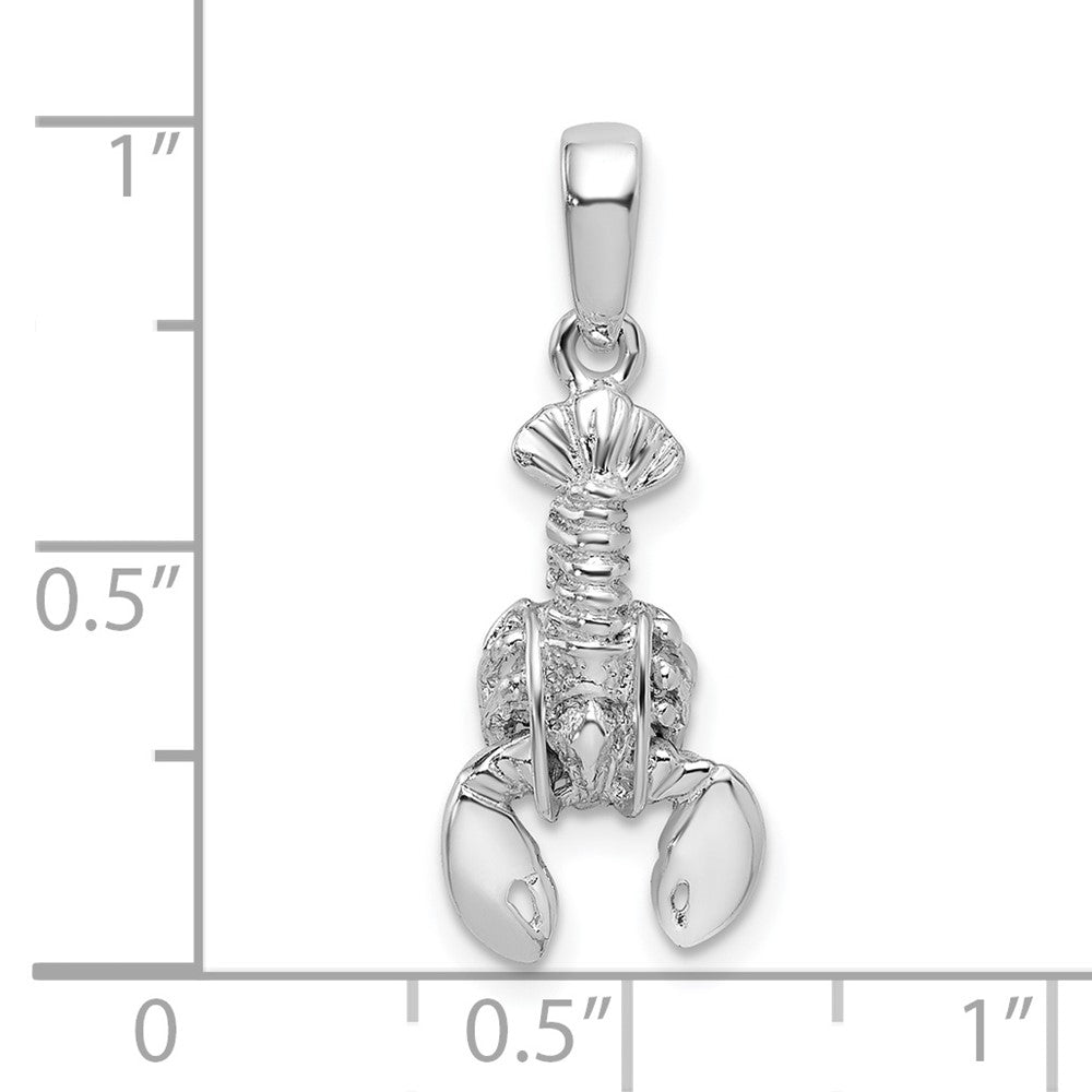 FJC Finejewelers 925 Sterling Silver Polished 3D Moveable Lobster Charm 25 x 10 mm