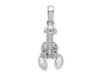 FJC Finejewelers 925 Sterling Silver Polished 3D Moveable Lobster Charm 25 x 10 mm
