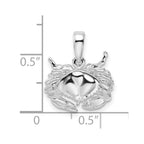 FJC Finejewelers 925 Sterling Silver Rhodium Plated Polished Stone Crab Charm 17 x 15 mm