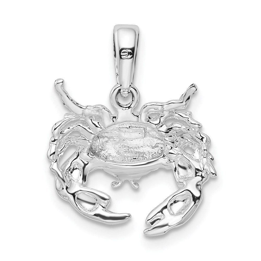 FJC Finejewelers 925 Sterling Silver Rhodium Plated Polished Stone Crab Charm 17 x 15 mm