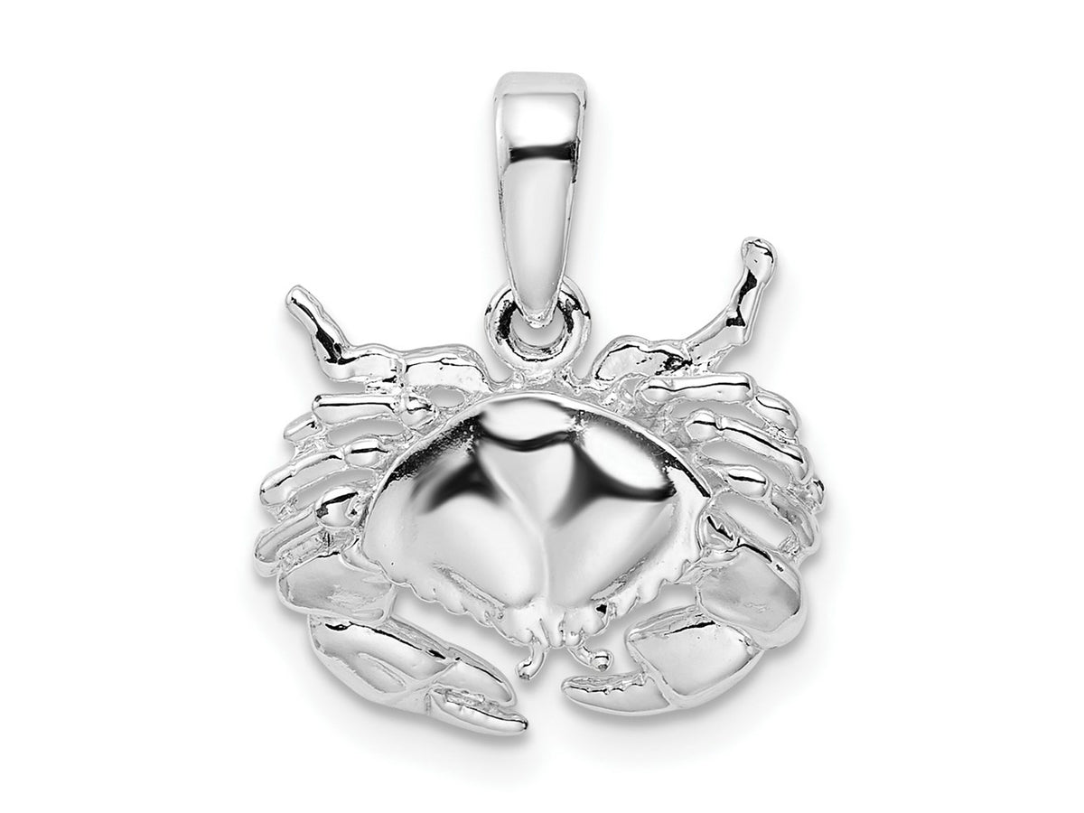 FJC Finejewelers 925 Sterling Silver Rhodium Plated Polished Stone Crab Charm 17 x 15 mm