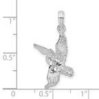 FJC Finejewelers 925 Sterling Silver Rhodium Plated Polished 3D Flying Pelican Charm 12 mm