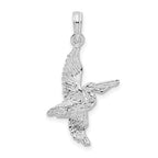 FJC Finejewelers 925 Sterling Silver Rhodium Plated Polished 3D Flying Pelican Charm 12 mm