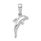 FJC Finejewelers 925 Sterling Silver Rhodium Plated Polished 3D Jumping Dolphin Charm 20 x 10 mm