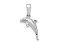 FJC Finejewelers 925 Sterling Silver Rhodium Plated Polished 3D Jumping Dolphin Charm 20 x 10 mm