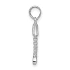 FJC Finejewelers 925 Sterling Silver Polished 3D Fishbone Charm 23 x 8 mm