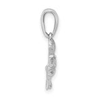 FJC Finejewelers 925 Sterling Silver Rhodium Plated Polished Open Mouth Bass Fish Charm 20 x 23 mm