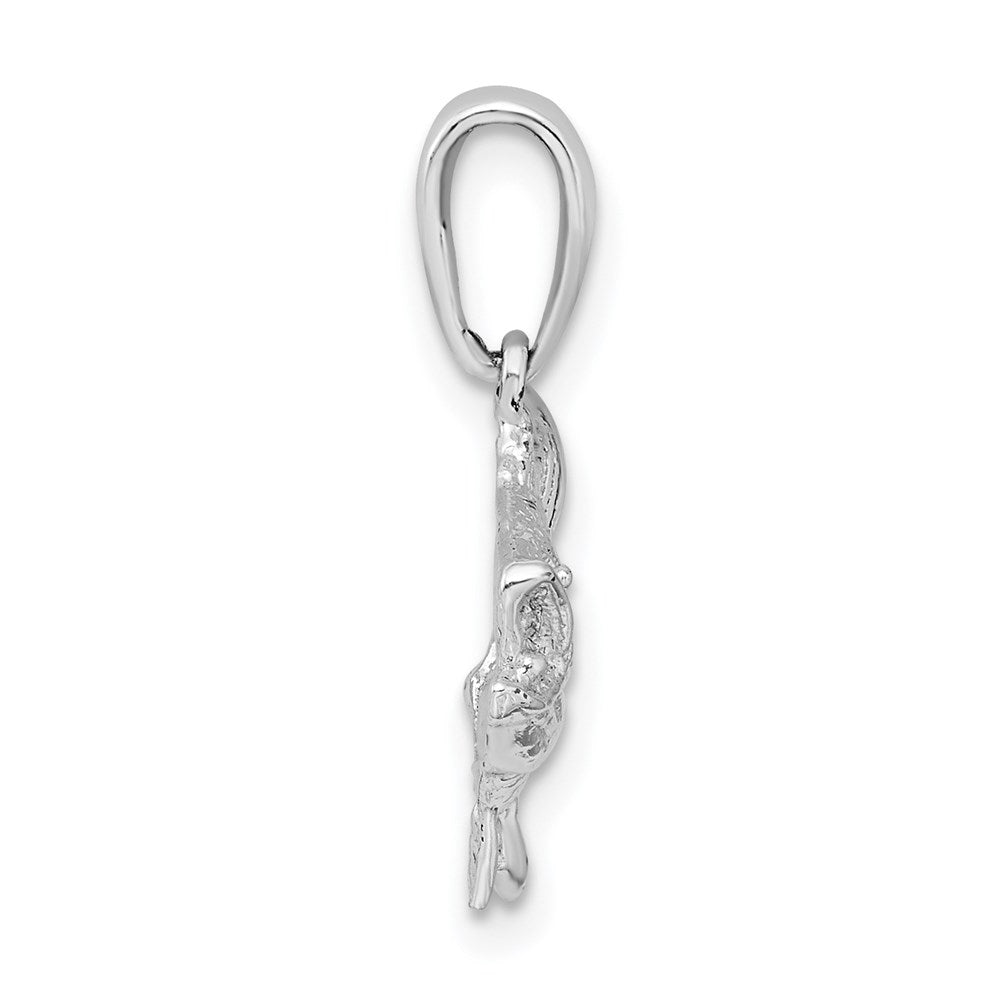 FJC Finejewelers 925 Sterling Silver Rhodium Plated Polished Open Mouth Bass Fish Charm 20 x 23 mm