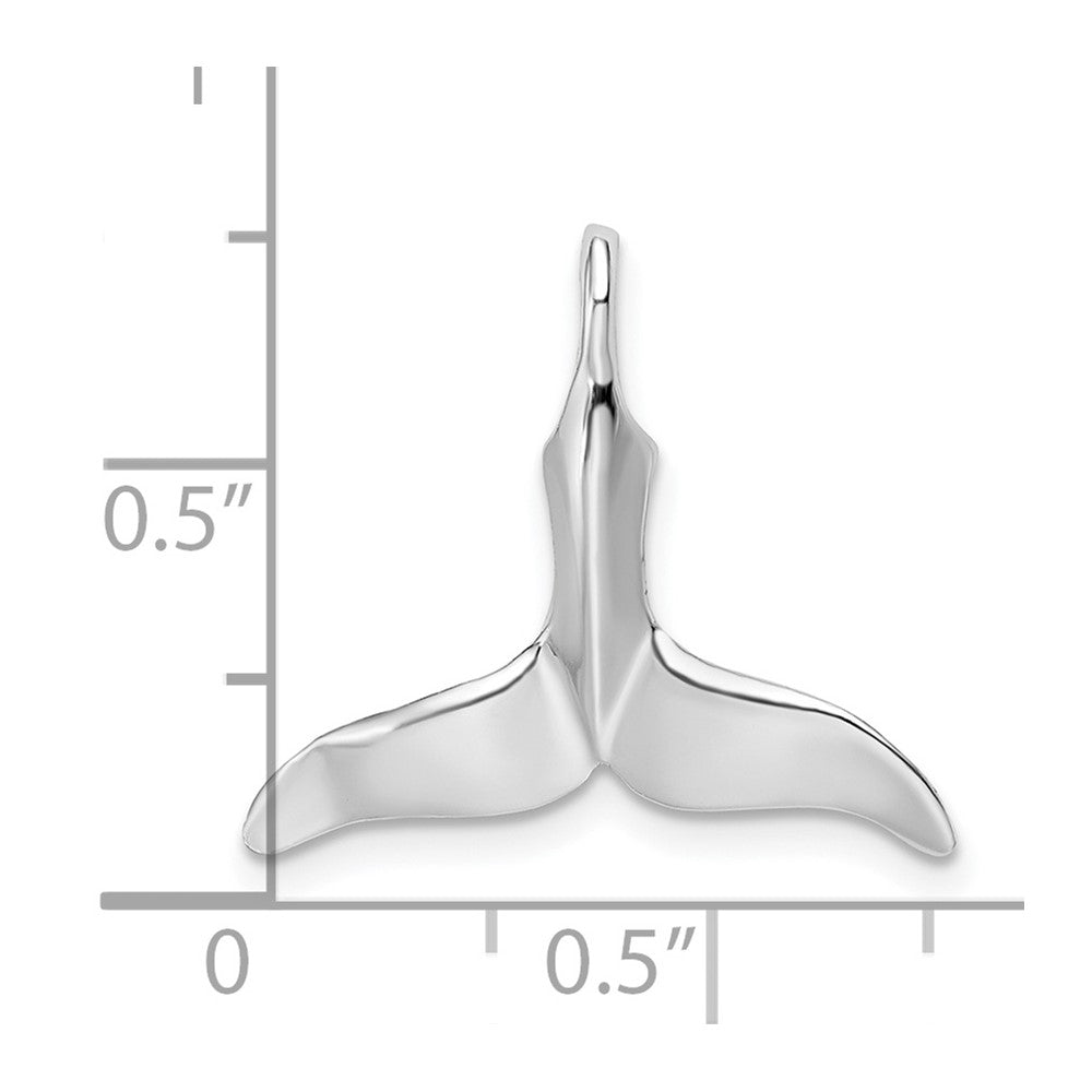 FJC Finejewelers 925 Sterling Silver Rhodium Plated Polished Whale Tail Charm 19 x 20 mm