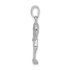 FJC Finejewelers 925 Sterling Silver Rhodium Plated Polished 3D Flamingo Charm 17 mm