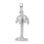 FJC Finejewelers 925 Sterling Silver Rhodium Plated Polished/Textured 3D Palm Tree Charm 29 x 11 mm