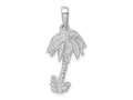 FJC Finejewelers 925 Sterling Silver Rhodium Plated Polished Palm Tree Charm 29 x 12 mm