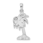 FJC Finejewelers 925 Sterling Silver Rhodium Plated Polished Small Palmetto Tree Charm 30 x 14 mm
