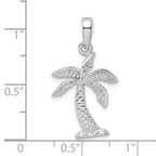 FJC Finejewelers 925 Sterling Silver Rhodium Plated Palm Tree with Textured Trunk Charm 27 x 15 mm
