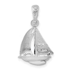 FJC Finejewelers 925 Sterling Silver Polished 3D Sailboat Charm 25 x 15 mm