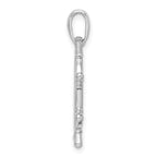 FJC Finejewelers 925 Sterling Silver Rhodium Plated Polished Cut-out 3D Ships Wheel Charm 27 x 20 mm