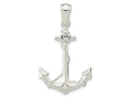 FJC Finejewelers 925 Sterling Silver Rhodium Plated Polished 3D Anchor with Rope Charm 39 x 23 mm
