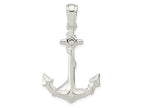 FJC Finejewelers 925 Sterling Silver Rhodium Plated Polished 3D Anchor with Rope Charm 39 x 23 mm