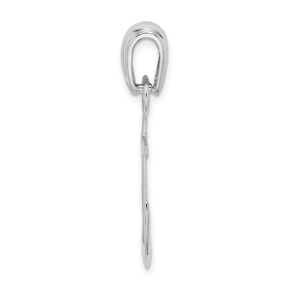FJC Finejewelers 925 Sterling Silver Rhodium Plated Polished 3D Anchor Charm 31 x 17 mm