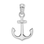 FJC Finejewelers 925 Sterling Silver Rhodium Plated Polished 3D Anchor Charm 31 x 17 mm