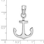 FJC Finejewelers 925 Sterling Silver Rhodium Plated Polished 3D Anchor Charm 31 x 17 mm