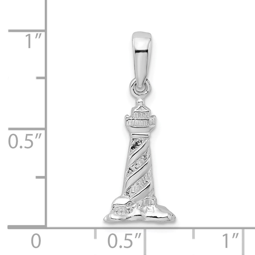 FJC Finejewelers 925 Sterling Silver Polished 3D Cape Hatteras Lighthouse Charm 24 x 9 mm