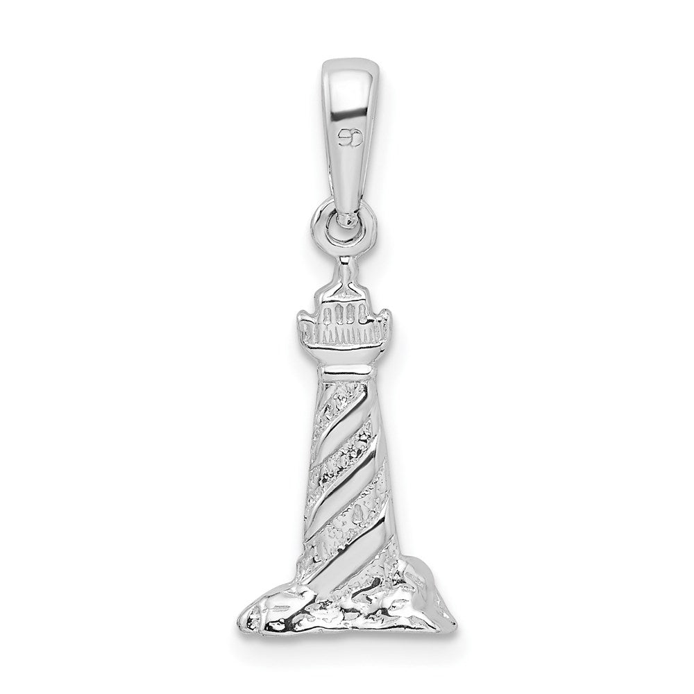 FJC Finejewelers 925 Sterling Silver Polished 3D Cape Hatteras Lighthouse Charm 24 x 9 mm
