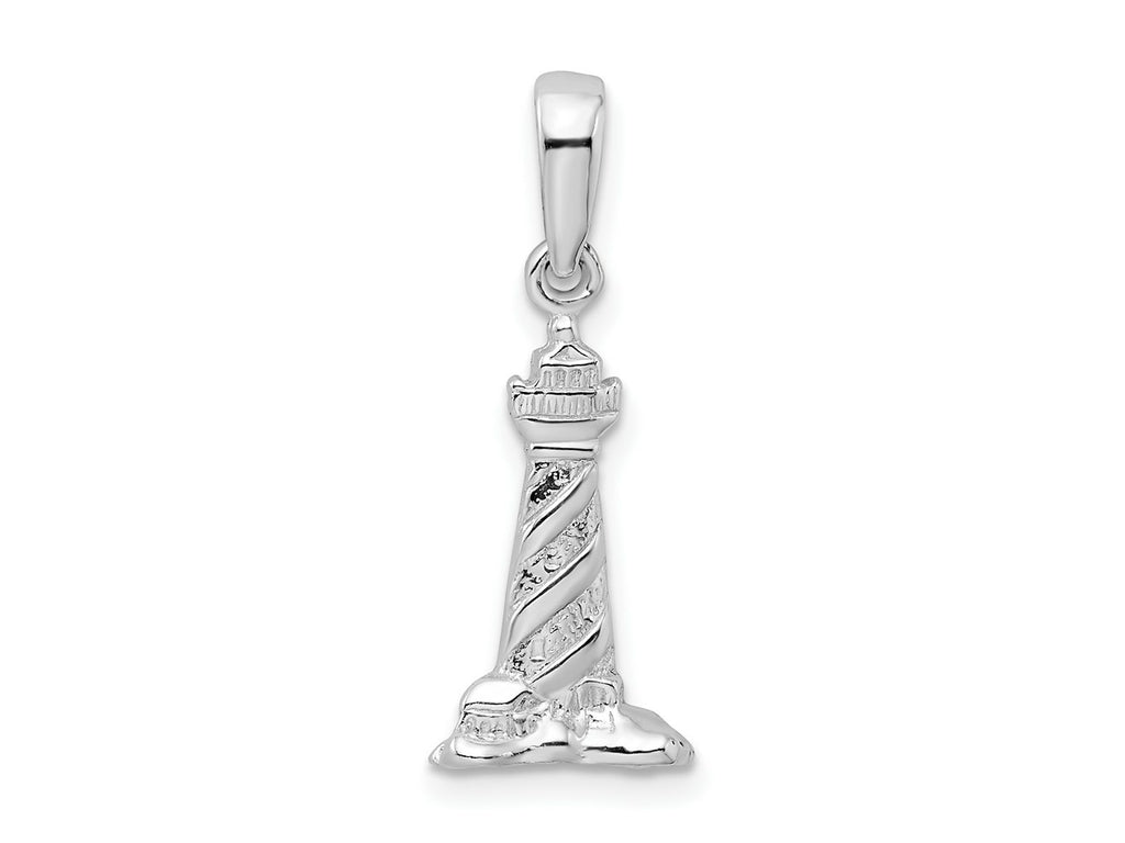 FJC Finejewelers 925 Sterling Silver Polished 3D Cape Hatteras Lighthouse Charm 24 x 9 mm