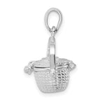 FJC Finejewelers 925 Sterling Silver 3D Moveable Large Nantucket Basket Charm 23 x 15 mm