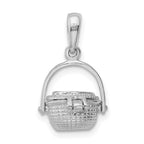 FJC Finejewelers 925 Sterling Silver 3D Moveable Nantucket Basket Charm 20 x 11 mm