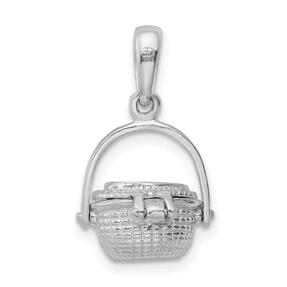 FJC Finejewelers 925 Sterling Silver 3D Moveable Nantucket Basket Charm 20 x 11 mm