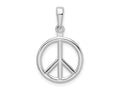 FJC Finejewelers 925 Sterling Silver Rhodium Plated Polished Peace Symbol Charm 15 mm