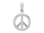 FJC Finejewelers 925 Sterling Silver Rhodium Plated Polished Peace Symbol Charm 15 mm