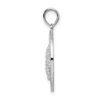 FJC Finejewelers 925 Sterling Silver Rhodium Plated Textured Turks Caicos with Starfish Charm 25 x 18 mm