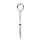 FJC Finejewelers 925 Sterling Silver Rhodium Plated Textured Turks Caicos with Sailboat Charm 25 x 17 mm
