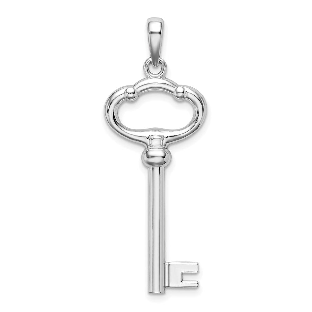 FJC Finejewelers 925 Sterling Silver Rhodium Plated 3D KEY TO MY HEART Key Charm 34 mm