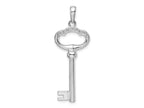 FJC Finejewelers 925 Sterling Silver Rhodium Plated 3D KEY TO MY HEART Key Charm 34 mm