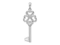 FJC Finejewelers 925 Sterling Silver 3D KEY TO MY HEART Heart Top Key Charm 39 mm