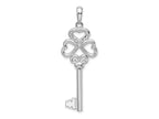 FJC Finejewelers 925 Sterling Silver 3D KEY TO MY HEART Heart Top Key Charm 39 mm